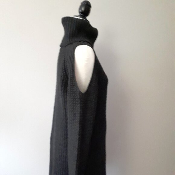 EUC John + Jenn charcoal grey knitted oversized turtleneck sweater, L - Picture 7 of 7